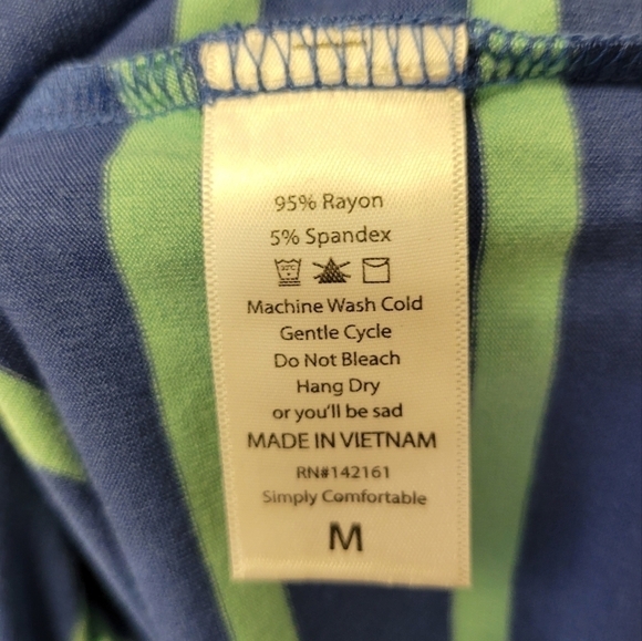 Lularoe Julia Striped Midi dress blue M - Picture 4 of 7